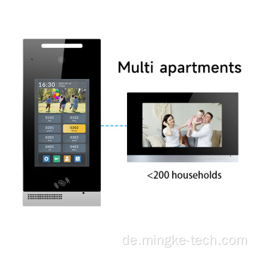 Multi -Apartment -Videotürbell -Intercom Tuya mit Monitor